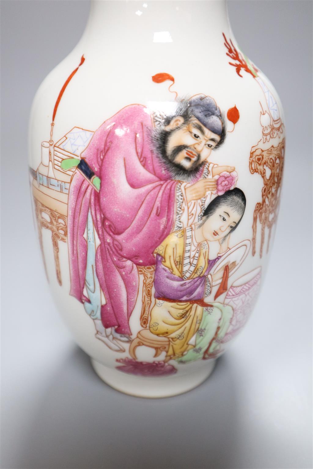 A Chinese enamelled baluster vase